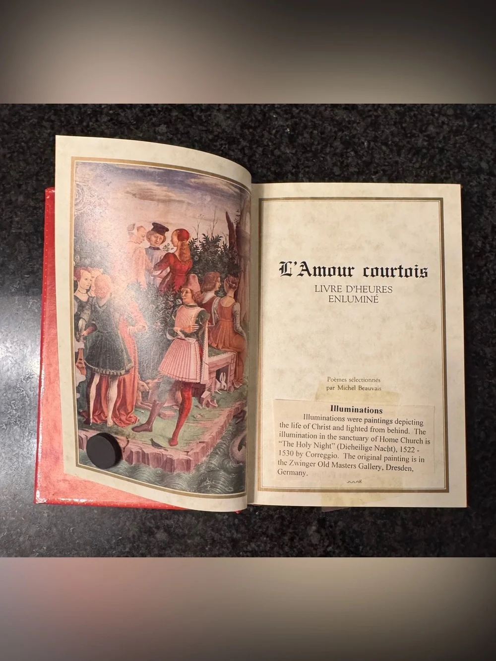 Vintage French Perpetual Calendar Book  Agenda de L'Amour Courtois